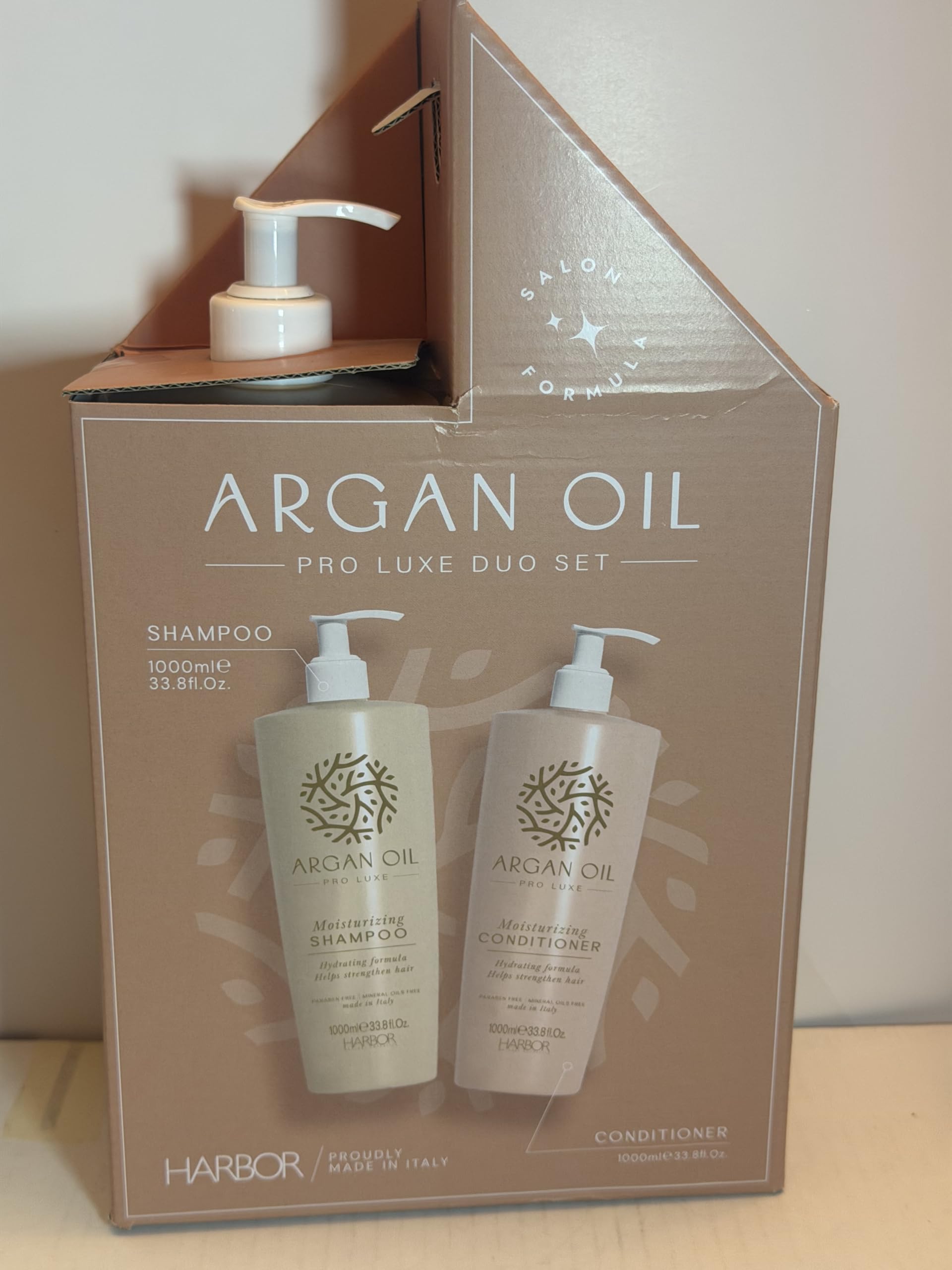 Amazon.com : HARBOR Argan Oil Pro Luxe Duo Set, Moisturizing